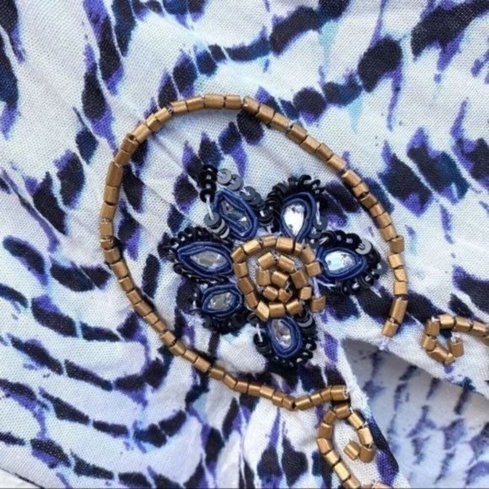 Soft Surroundings Beaded Embellished Tunic Blouse - Picture 8 of 12